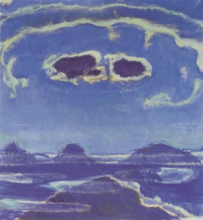 Eiger, Monk and Jungfrau in Moonlight by Ferdinand Hodler